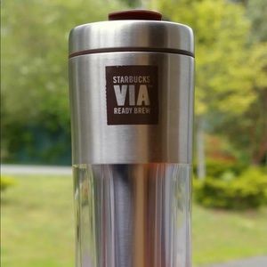 Starbucks 2009 Stainless Via Coffee Tumbler Cup